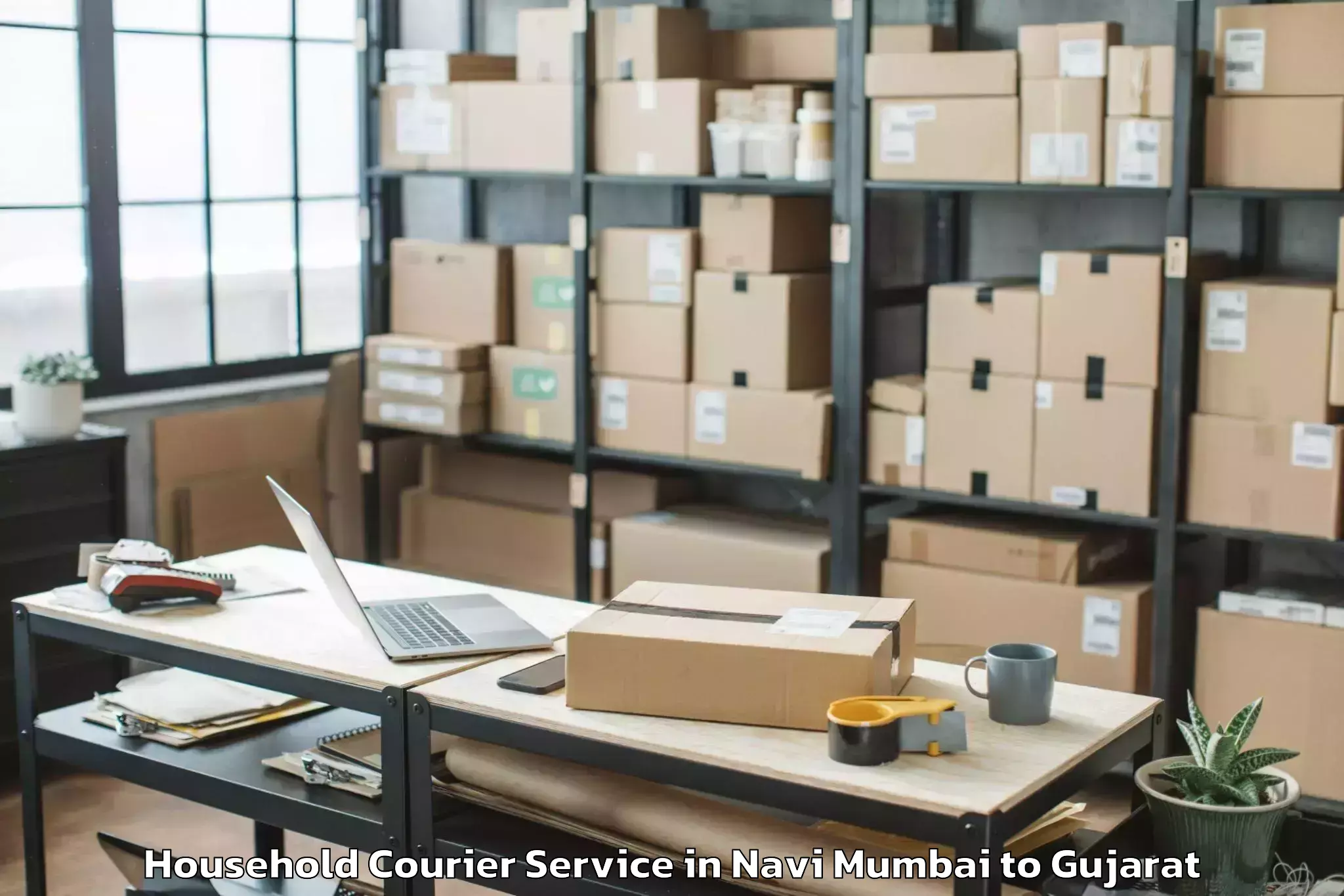 Top Navi Mumbai to Dakor Household Courier Available